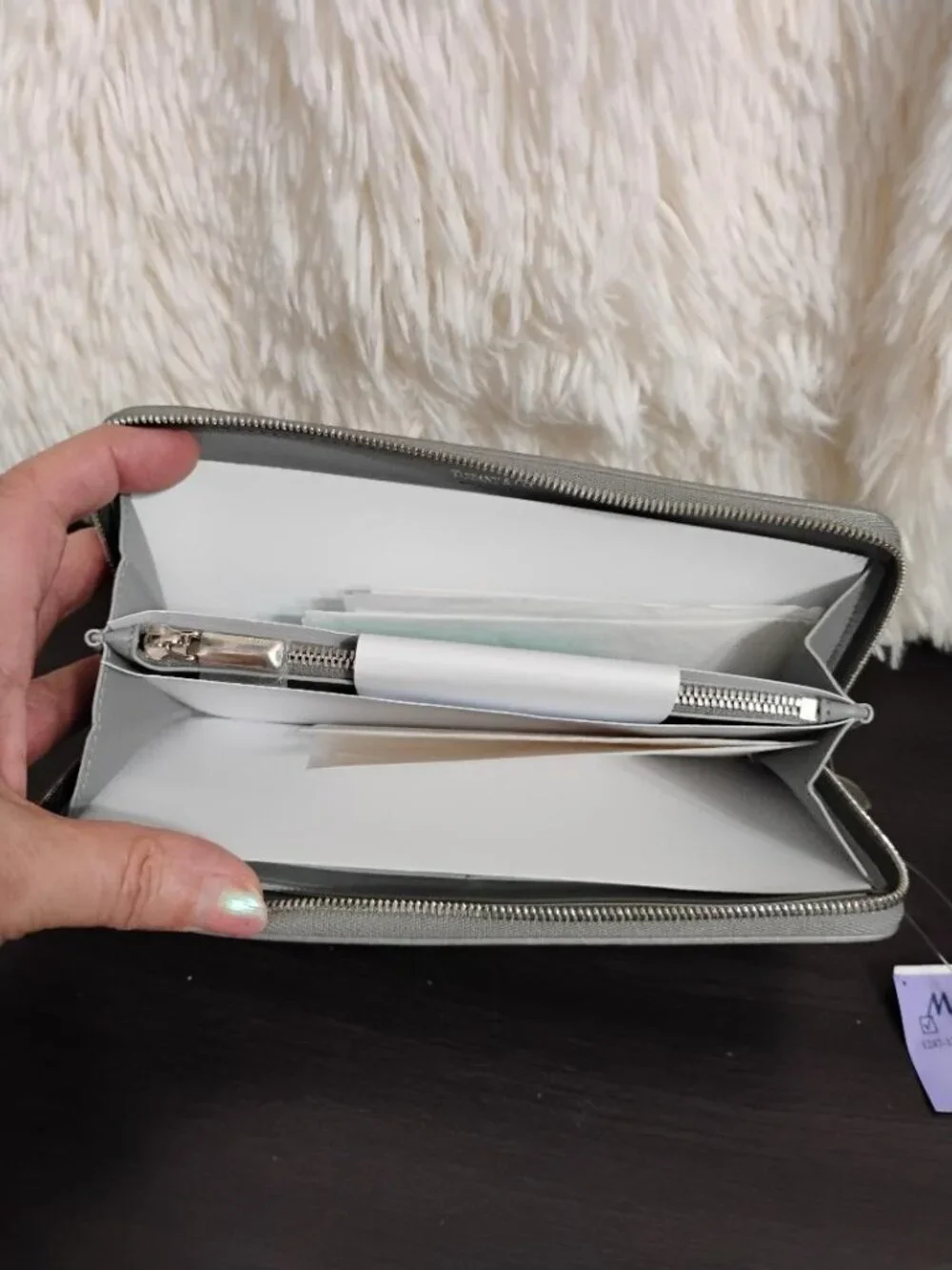 Tiffany & Co. Return to Tiffany Silver Long Zippy Wallet NWT